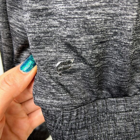 Fabletics Bea Long Sleeve Pullover Hoodie Top Heather Grey Metallic Shimmer XS - Picture 5 of 15